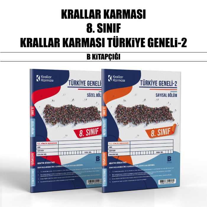 KRALLAR 08.SINIF TÜRKİYE GENELİ SAY/SÖZ 2-B -25-26